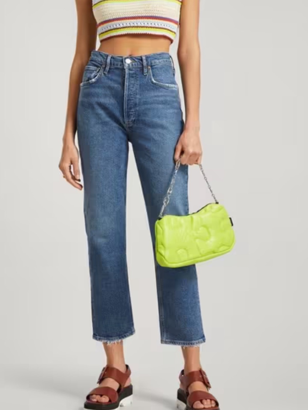 AGOLDE RILEY HIGH RISE STRAIGHT CROP jeans size 28